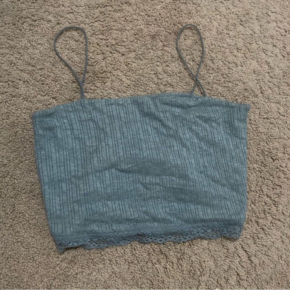 aero sage green cropped tank